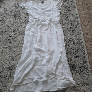 Vince Camuto Eylet Wrap Maxi Dress Wmns M White Cap Sleeve Cotrage Core Western